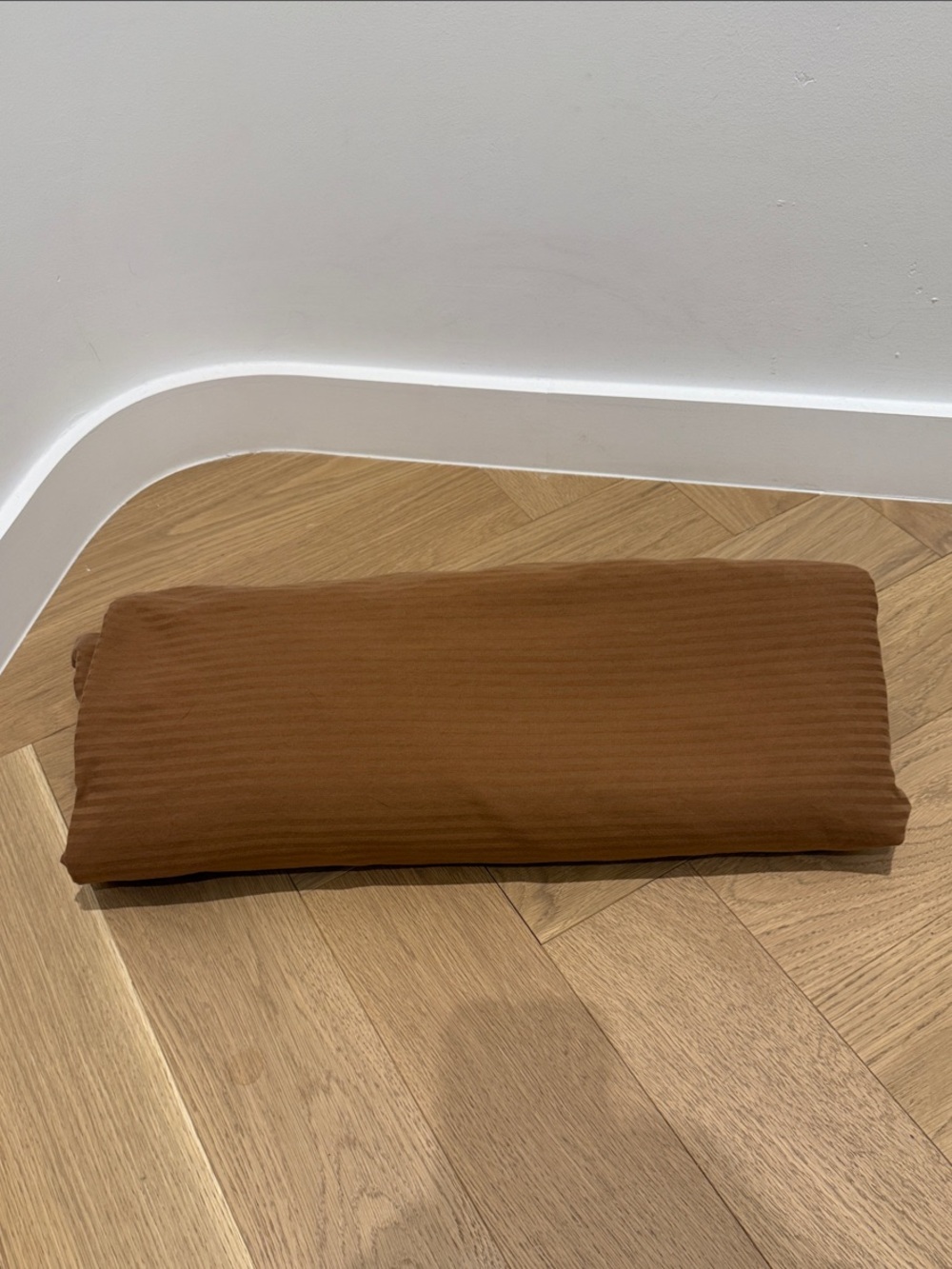 Soft Ribbed Duvet Cover in Warm Brown